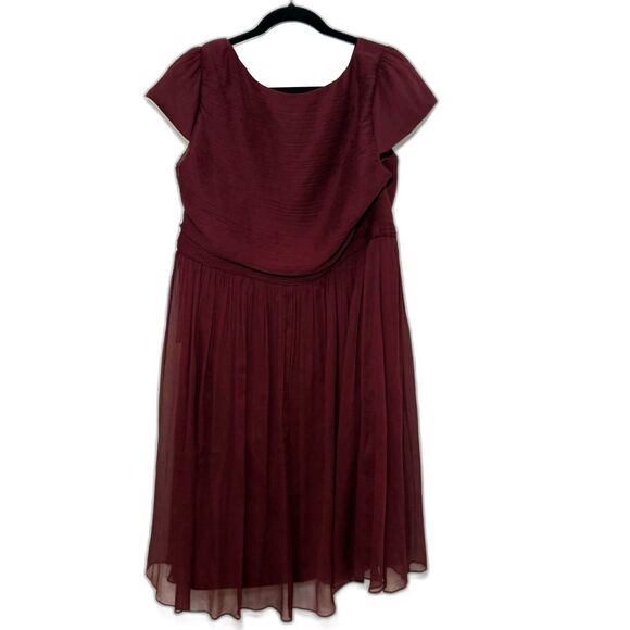 J. Crew Weddings & Parties Silk Dress - Burgundy 20 - Picture 2 of 8